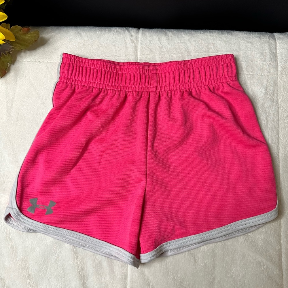 NWOT Under Armour Heat Gear Jersey Running Athletic Pink Shorts